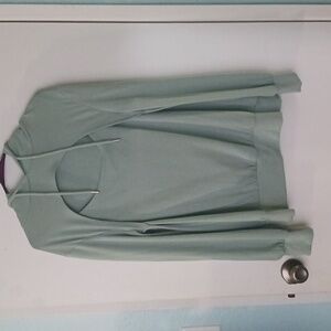 Light Sage Green Cut Out Hoodie Sweatshirt